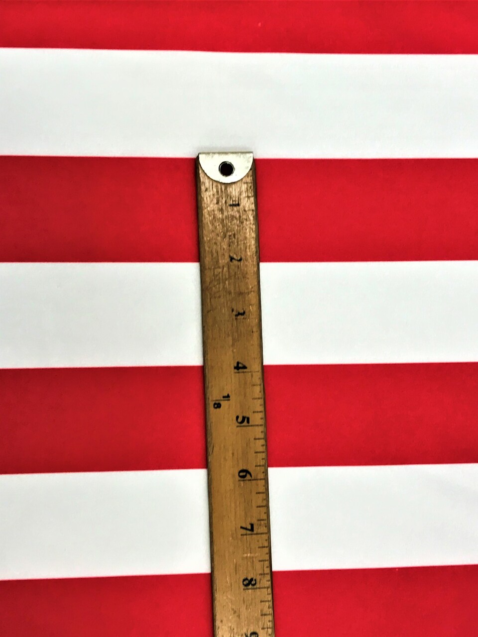 Red & White Stripe Satin Fabric by the Yard 59/60” Wide Polyester